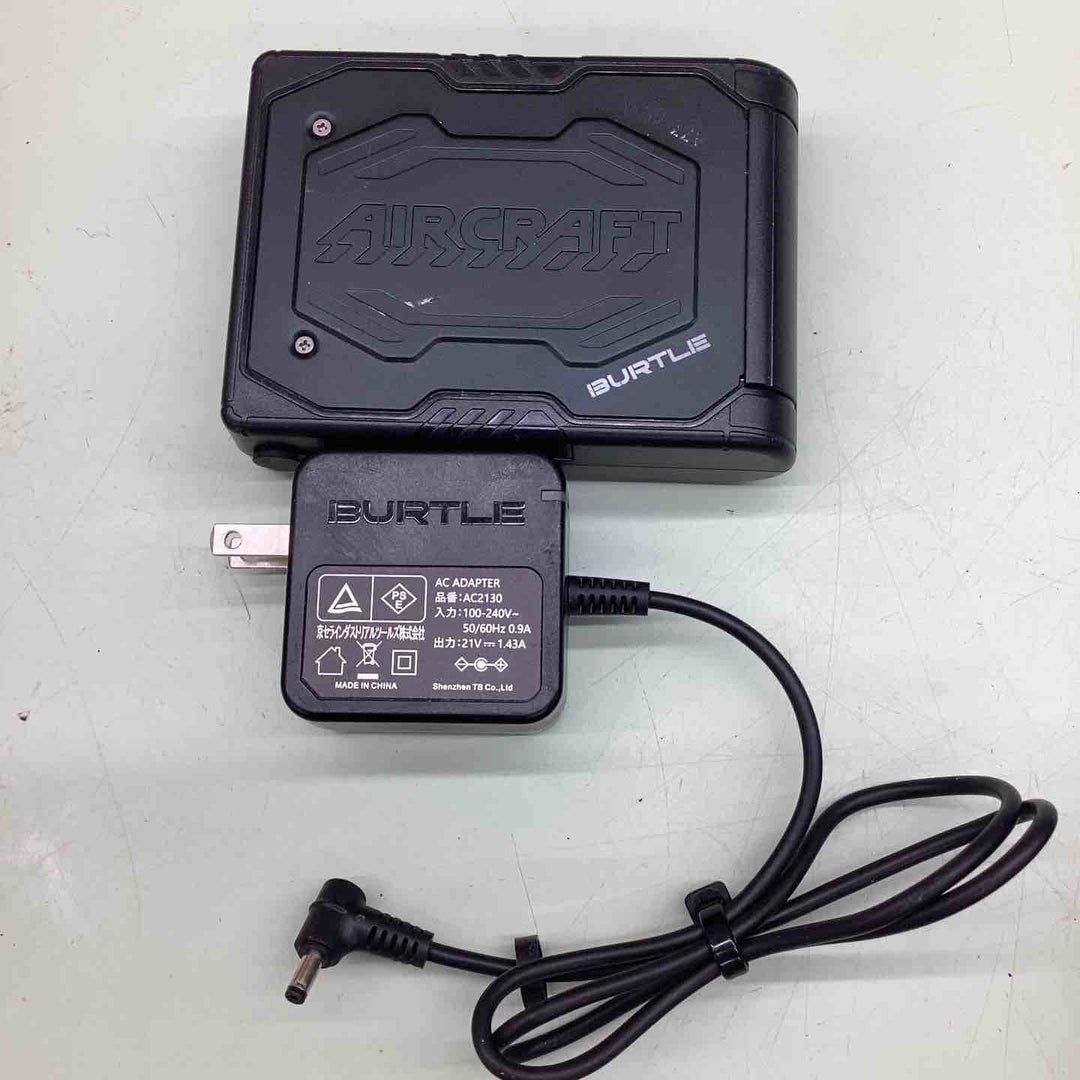 ◇BURTLE バートル エアークラフト 2024年モデル 22Vリチウムイオンバッテリー マットブラック AC08 78 F 急速充電 960ｇ ハイスペックバッテリー 【越谷店】