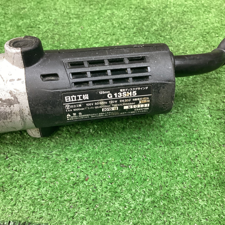 ハイコーキ(HIKOKI ※旧:日立工機) 125mm電気ディスクグラインダー  G13SH5 回転数(min-1)(回/分)	9000 動作確認済み【川越店】