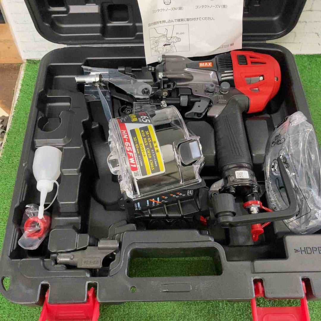 ★マックス(MAX) 高圧エア釘打ち機 HN-65FW1(アタッチメントVツキ)【町田店】