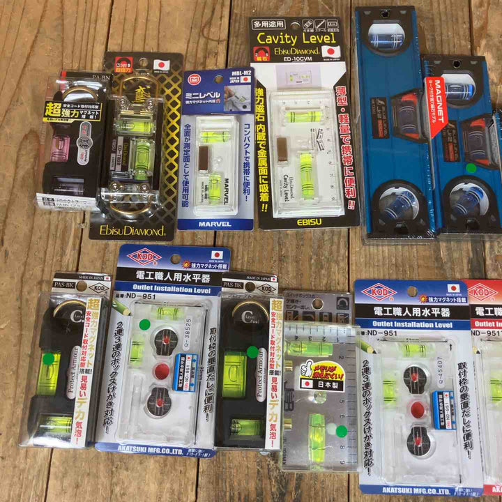 在庫出し切り！【未使用品】水平器 磁石モデル マグネット付き 20個セット まとめ売り エビスダイヤモンド KOD シンワ等②【所沢店】