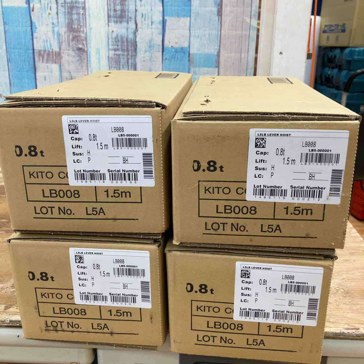 【未使用品】KITO キトー レバーブロック LB008 未開封4台セット まとめ買い【柏店】