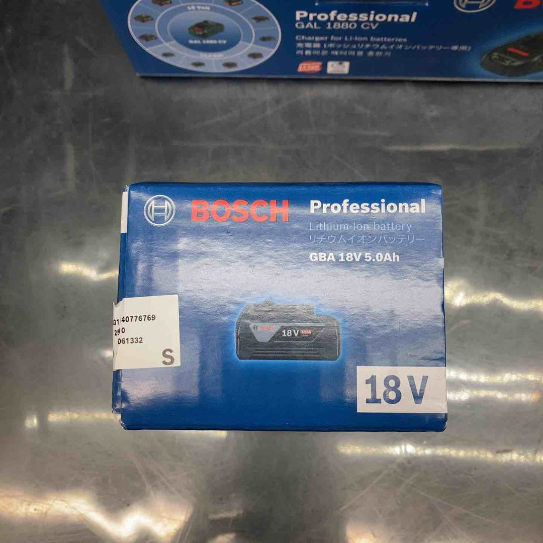 Bosch Professional(ボッシュ)18V バッテリー充電器セット(プロ用18V5.0Ahバッテリーx1個と高速充電器GAL1880CVx1個付) A1850LIB-SET【川越店】