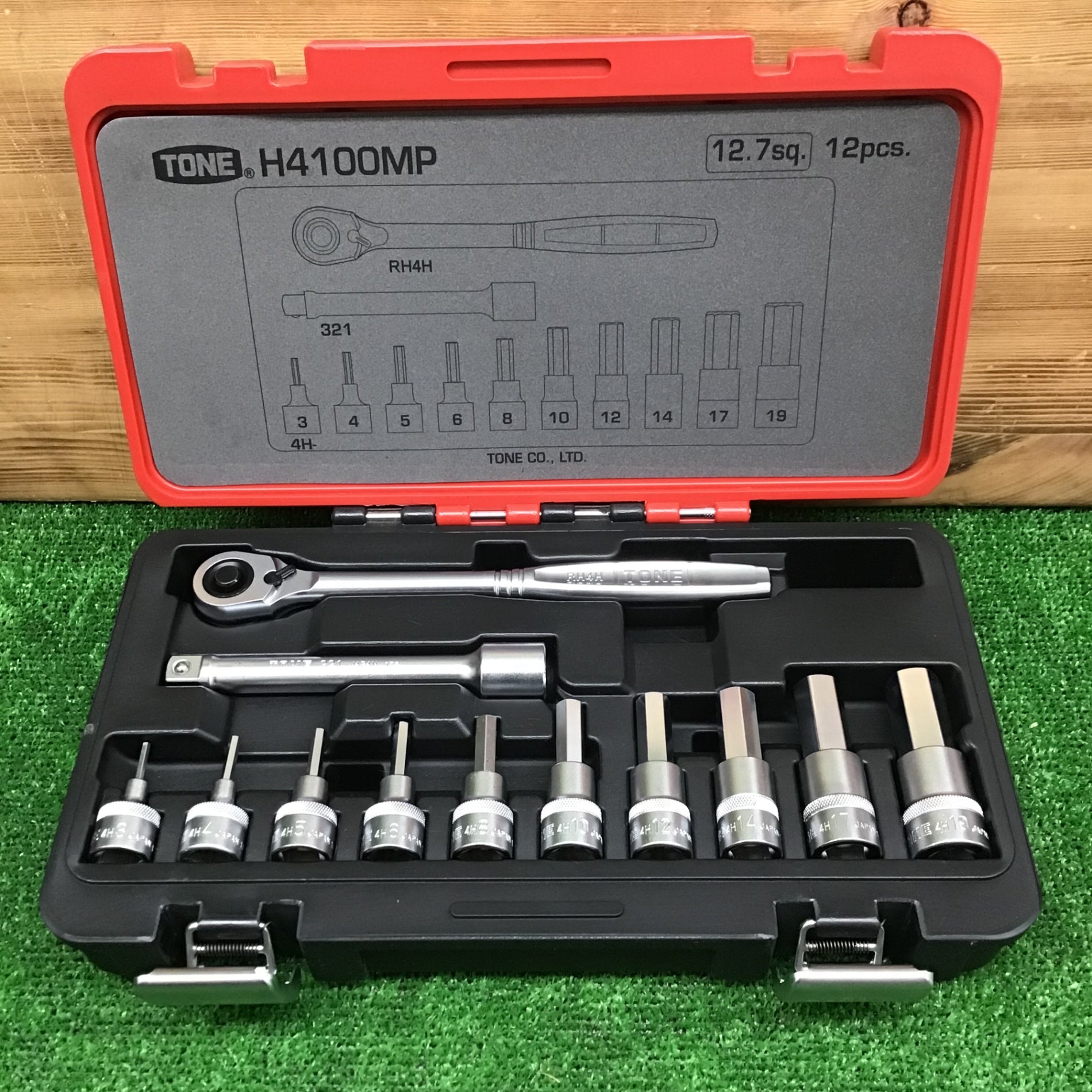美品】TONE ヘキサゴンソケットレンチセット H4100MP 12点