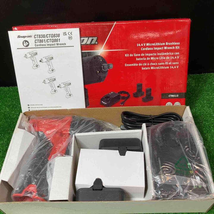 スナップオン/Snap-on 14.4V 3/8sq コードレスインパクトレンチ CT861J2 レッド バッテリー2個付きフルセット【岩槻店】