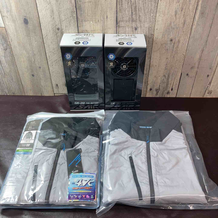 【中古美品】シンメン 空調ウェア用 12Vファンバッテリーフルセット SA-20(ブラック 12V) 2台まとめセット【東大和店】