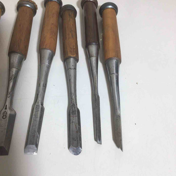 追入鑿 組鑿 淡水 紫檀柄 三つ裏 追入組鑿 10本 のみ ノミ ※1本違います【戸田店】