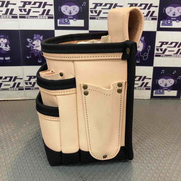 【未使用品】KNICKS(ニックス) KNB-301DD 総ヌメ革使用3段腰袋(バリスティック補強仕上げ)【所沢店】