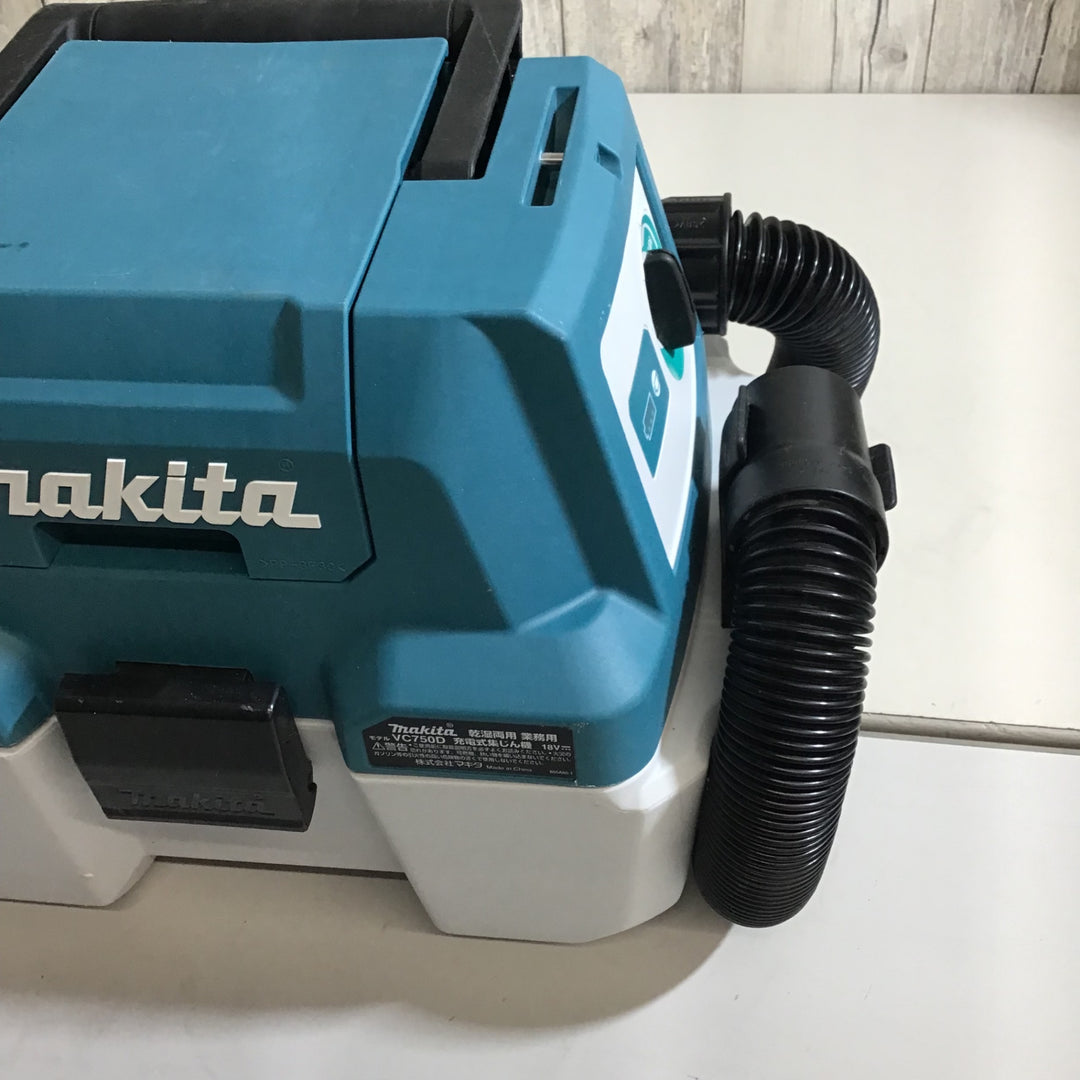 【中古品】★マキタ makita 18V コードレス集じん機 乾湿両用 VC750DZ 本体のみ 【戸田店】