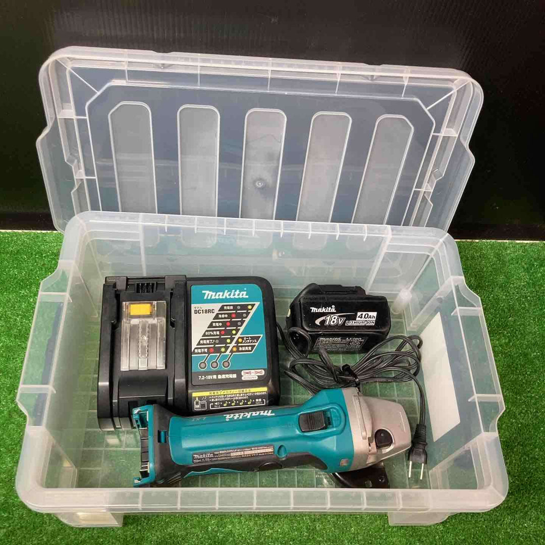 【美品】◇マキタ(makita) コードレスディスクグラインダー GA402DRG 4.0Ahバッテリー付き・ハンドル無し【岩槻店】