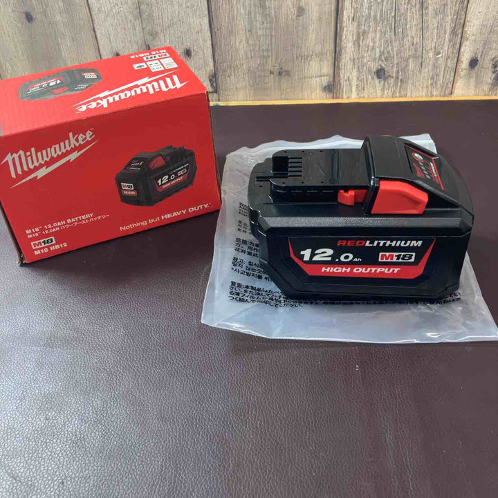【未使用(店頭展示品)】ミルウォーキー M18 HB12 JP M18™HIGH OUTPUT™12.0Ahバッテリー【東大和店】
