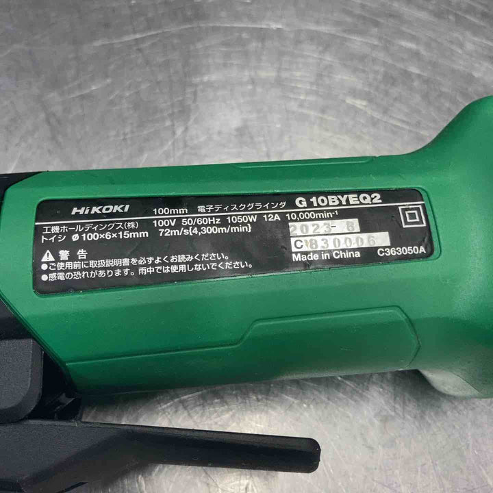 【中古品】HiKOKI(ハイコーキ) ブレーキ付き電子ディスクグラインダ 100mm G10BYEQ2 【東大和店】