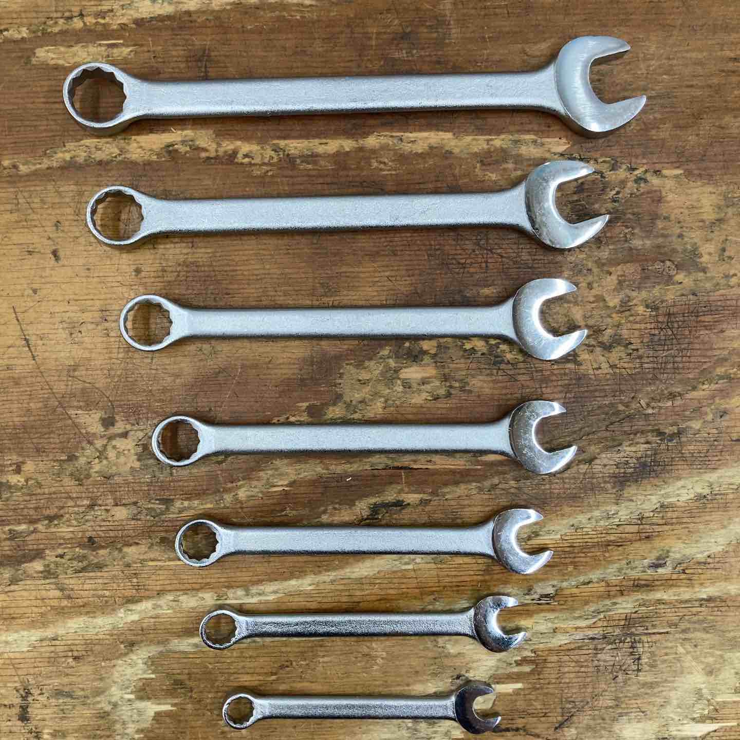 中古品】PROTO コンビネーションレンチ 7本セット インチサイズ