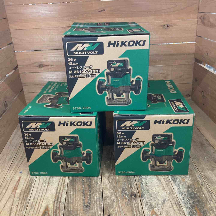 ハイコーキ(HIKOKI ※旧:日立工機) コードレスルーター M3612DA(NN) 3台セット≪特価≫【所沢店】