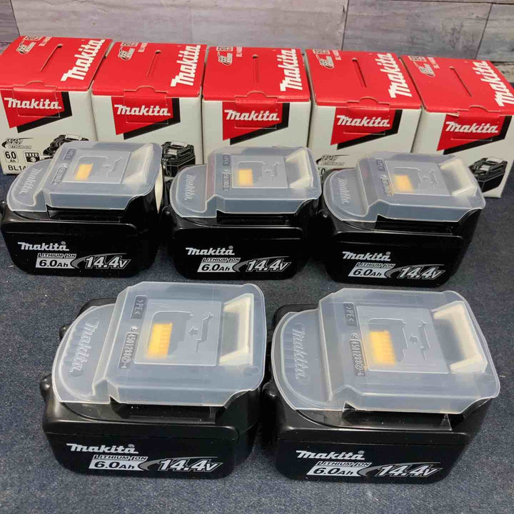 【未使用品】マキタ(makita) リチウムイオンバッテリー 14.4V/6.0Ah BL1460B 5個セット 化粧箱あり【八潮店】