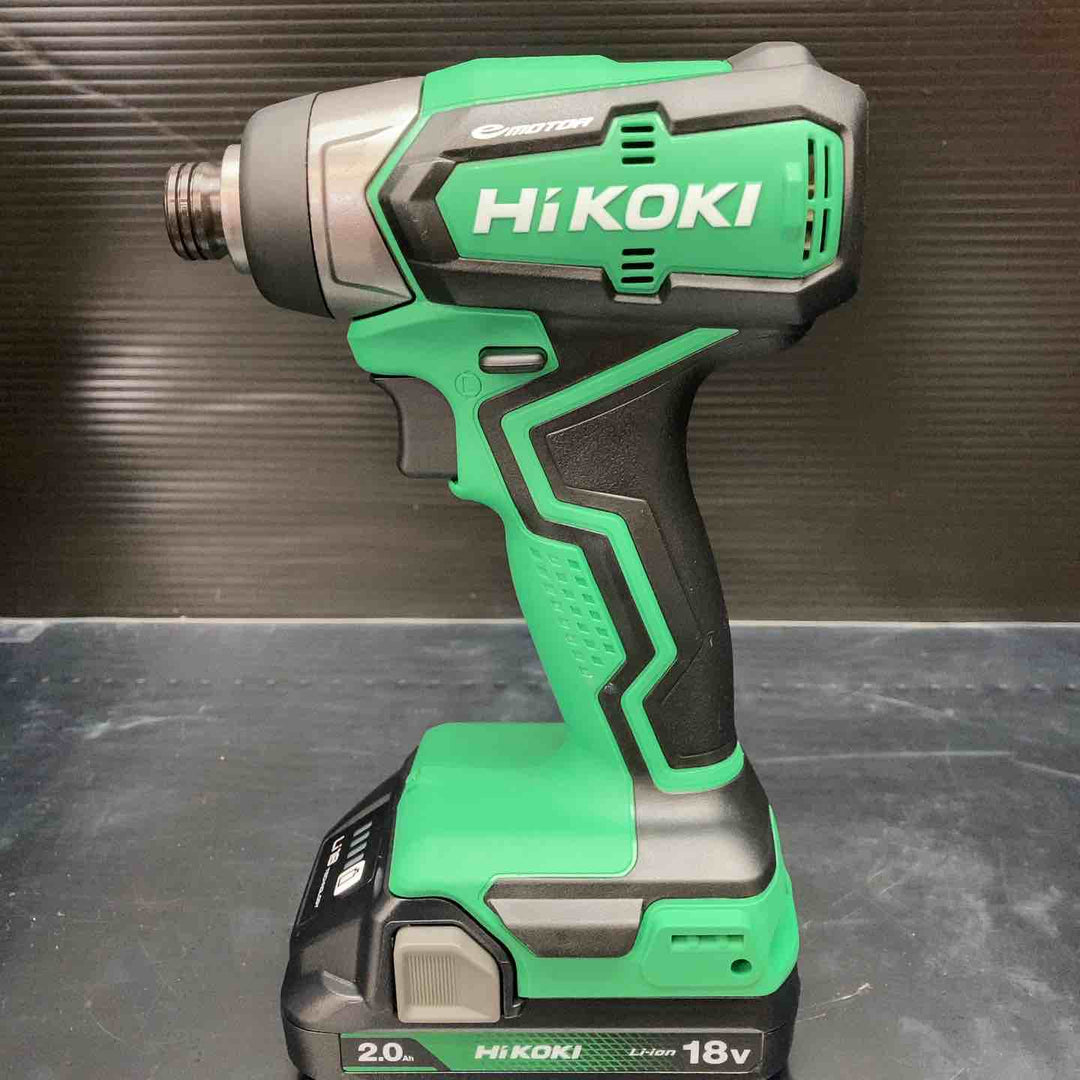 ◇HiKOKI(ハイコーキ) 18V 充電式 インパクトドライバー 18V2.0Ah畜電池×2個、充電器、ケース付 WH18DD(2BG)【川越店】