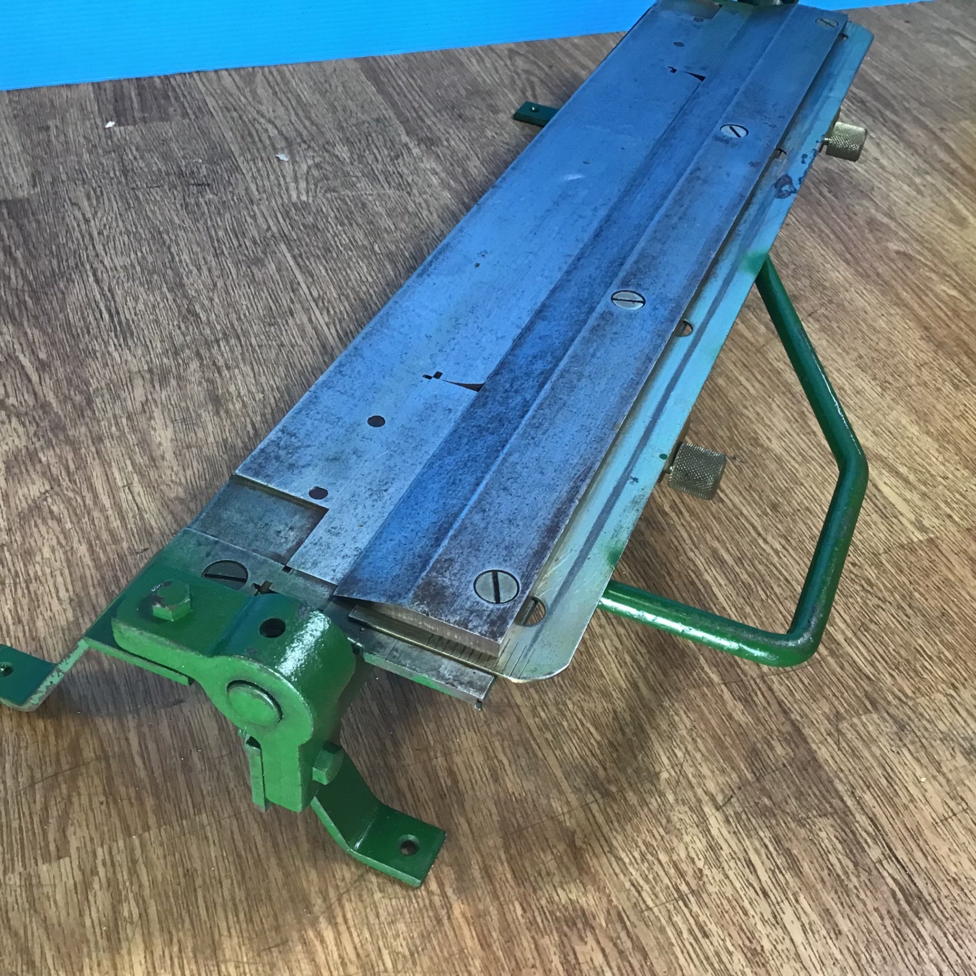 〇ハゼ折機 目盛付 アングルバッタ 600専用 BTMS-600 2分から5分まで