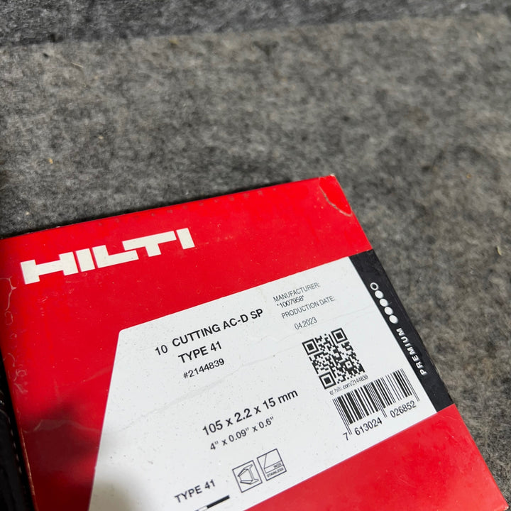 ヒルティ(HILTI) 切断砥石 AC-D SP 105X2.2X15mm TYPE 41　5箱セット【桶川店】