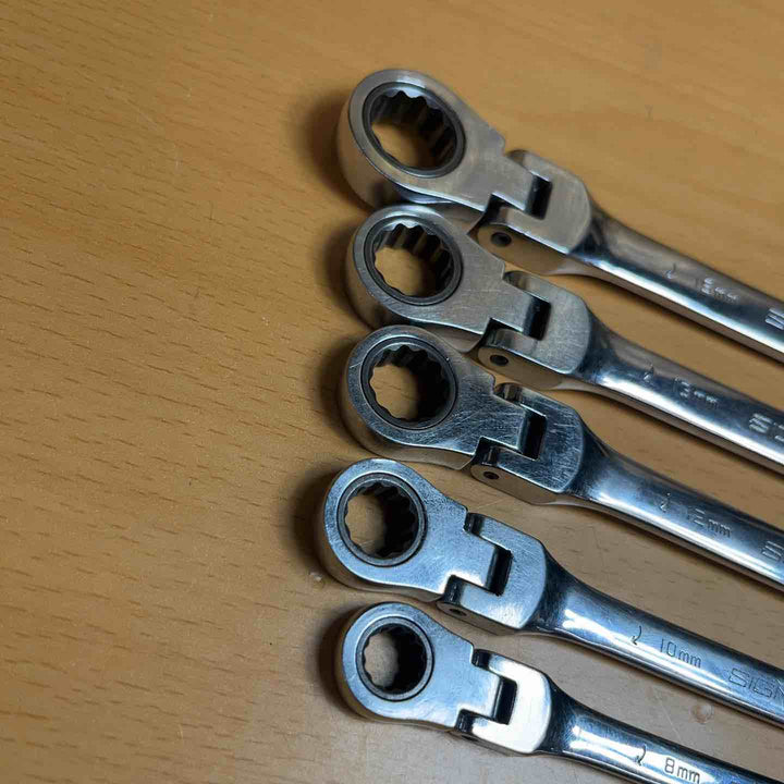 シグネット(SIGNET) 5本 コンビネーションギアレンチ フレックス 34715 34713 34712 34710 34708 13.12は首振り部グラグラ 【越谷店】