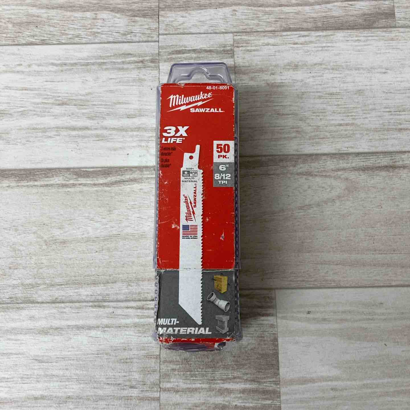◇ミルウォーキー(Milwaukee) 6インチ 8/12TPI レシプロソー替刃 50枚入り/48-01-6091【柏店】 ◇ミルウォーキー(Milwaukee) 6インチ 8/12TPI レシプロソー替刃 50枚
