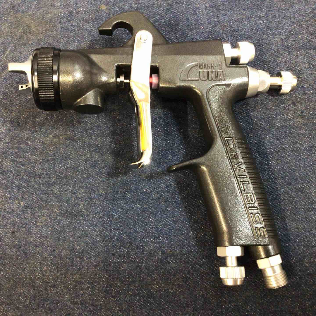 【未使用品】DEVILBISS デビルビス 1.8mm口径 スプレーガン 【塗料カップ + 手元エアバルブ + LEDライト】 セット品【八潮店】