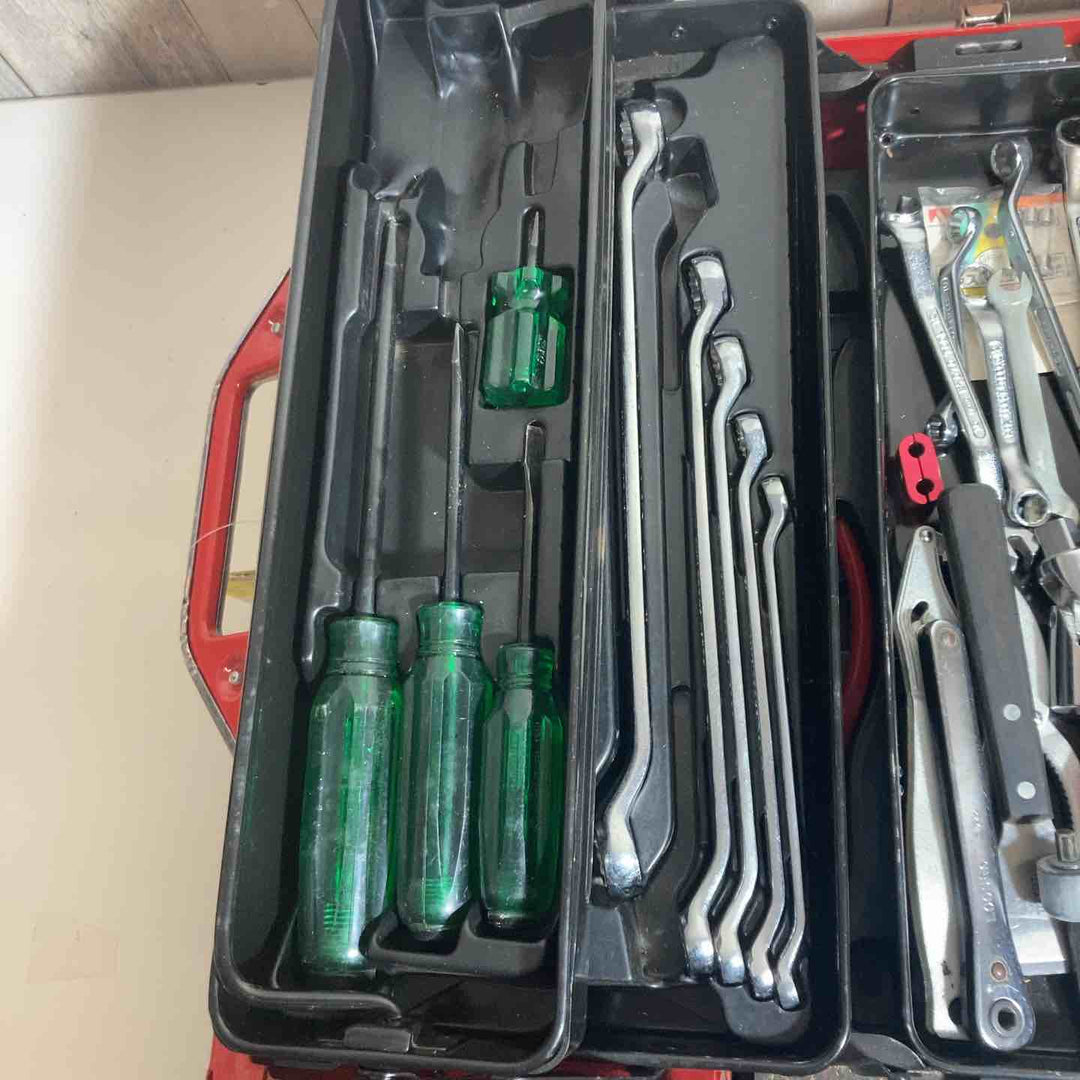 ◇KTC TOOL BOX 工具セット　工具欠け有、追加工具有、軽微の箱の歪み有【戸田店】