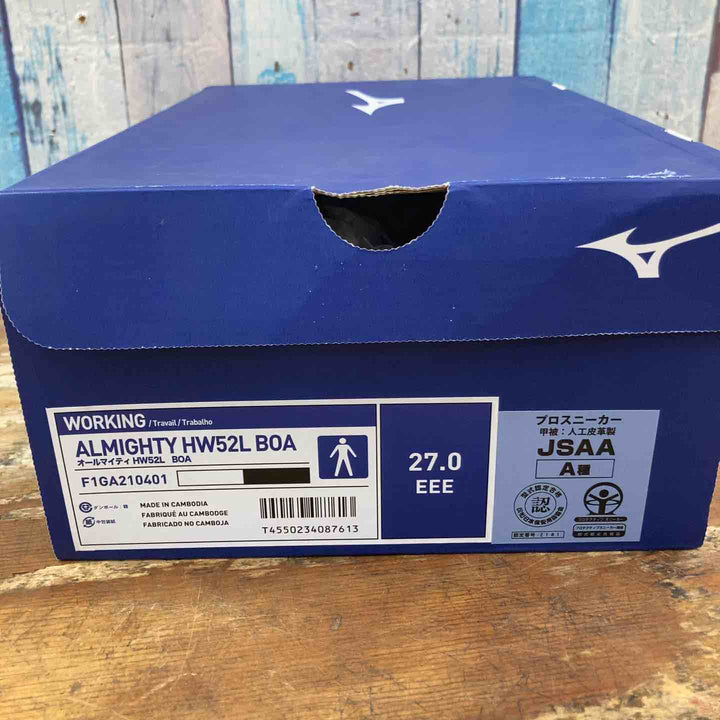 【未使用品】mizuno ミズノ 安全靴 セーフティーシューズ ローカット オールマイティ HW52L BOA 27.0 3E【柏店】
