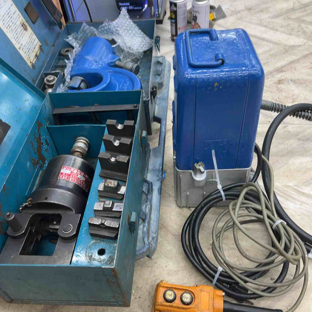 【店頭受取り限定】◇泉精器(IZUMI) 電動リモコン式油圧ポンプ R14E-F　パンチャー(SH-70)・圧着(12号S)セット　塗装あり　【越谷店】