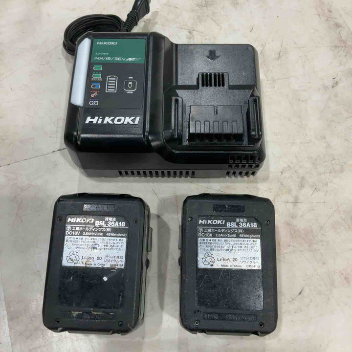 ☆ハイコーキ(HIKOKI ※旧:日立工機) コードレスインパクトドライバー WH36DC(2XPWG) 36V フルセット 動作確認済み【川口店】