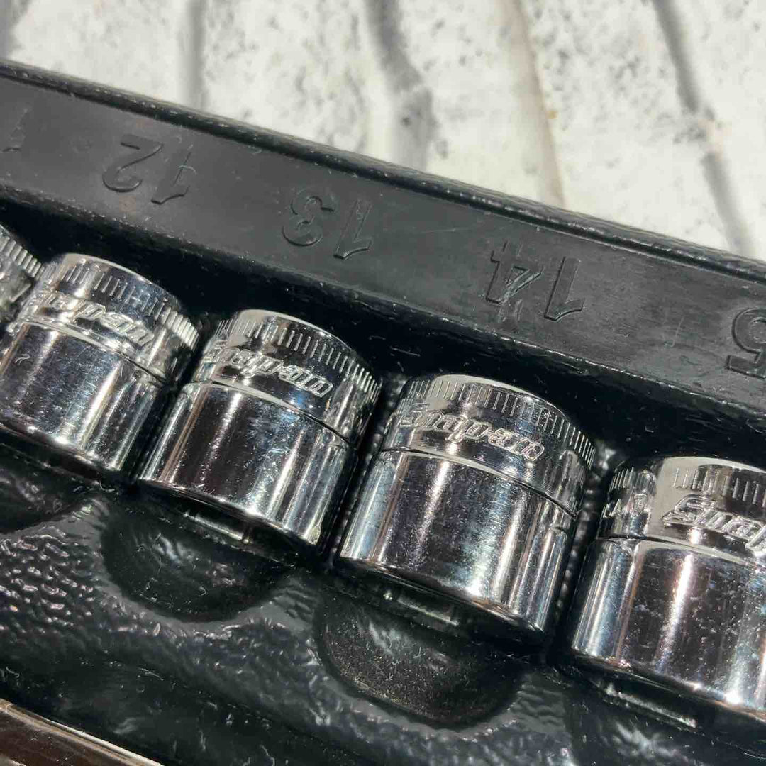 Snap-on スナップオン 3/8ロープロファイルラチェットハンドル+3/8ロープロファイルソケット9点セット RAF80A+RFM8-18 【川口店】