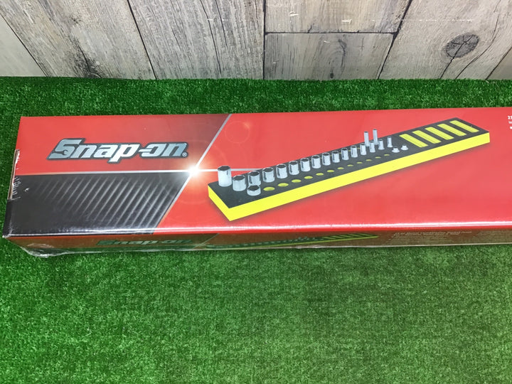 未開封品【未使用】Snap-onスナップオン 3/8 セミディープソケットセット21PCS 221SFMSFHX (イエロー)ホルダー付【岩槻店】
