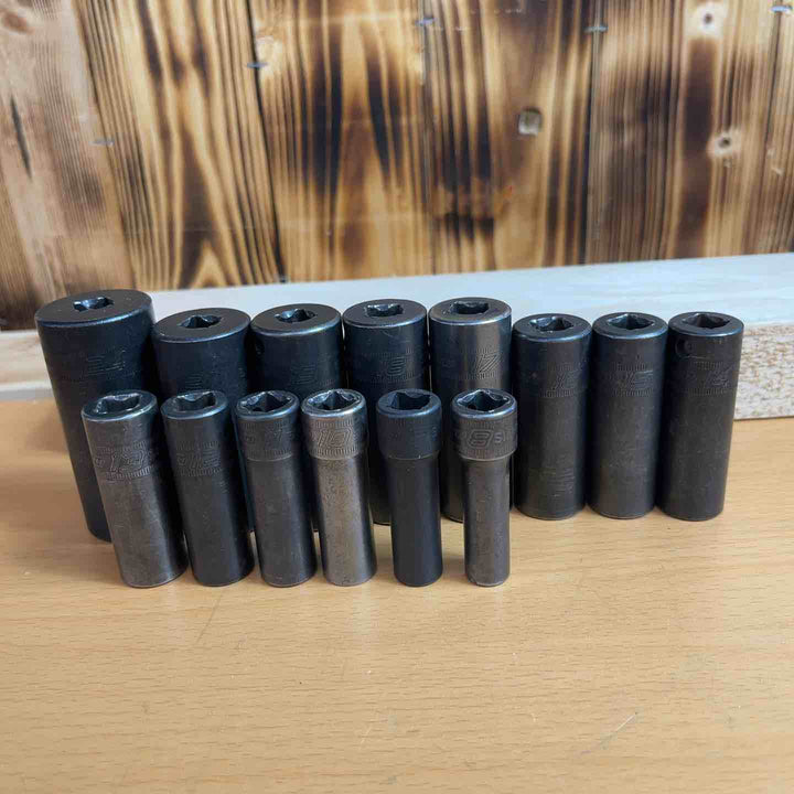 スナップオン Snap-on ソケット ディープインパクト SIMFM24/21/19/18/17/16/15/14/13/12/11/10/9A/8A 14 点 セット 個　【越谷店】