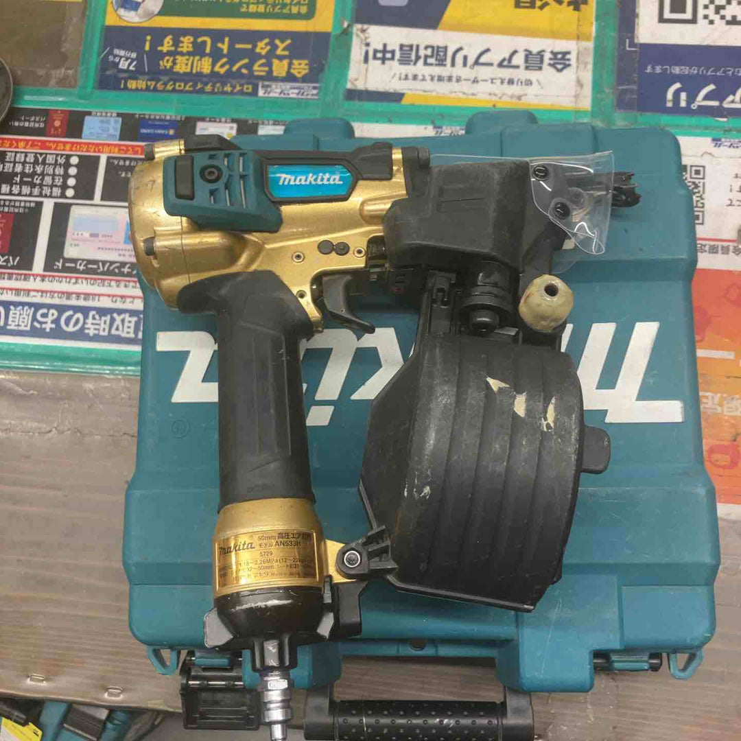 マキタ 50mm 高圧エア釘打 エアダスタ付 ゴールド AN533HSP1【戸田店】