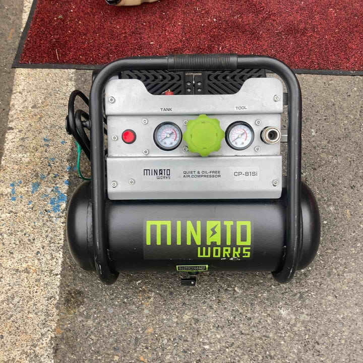 ミナト エアーコンプレッサー 静音オイルレス型 CP-81Si (100V/タンク容量8L) [エアコンプレッサー]【町田店】