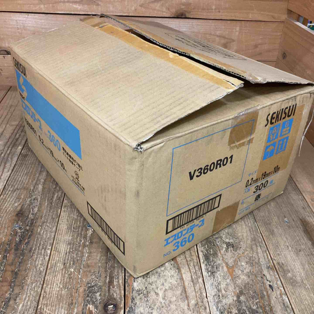 セキスイ(SEKISUI) 積水 エスロンテープ No.360 V360R01 塩化ビニル (0.2mmx19mmx10ｍ・赤)300個【所沢店】