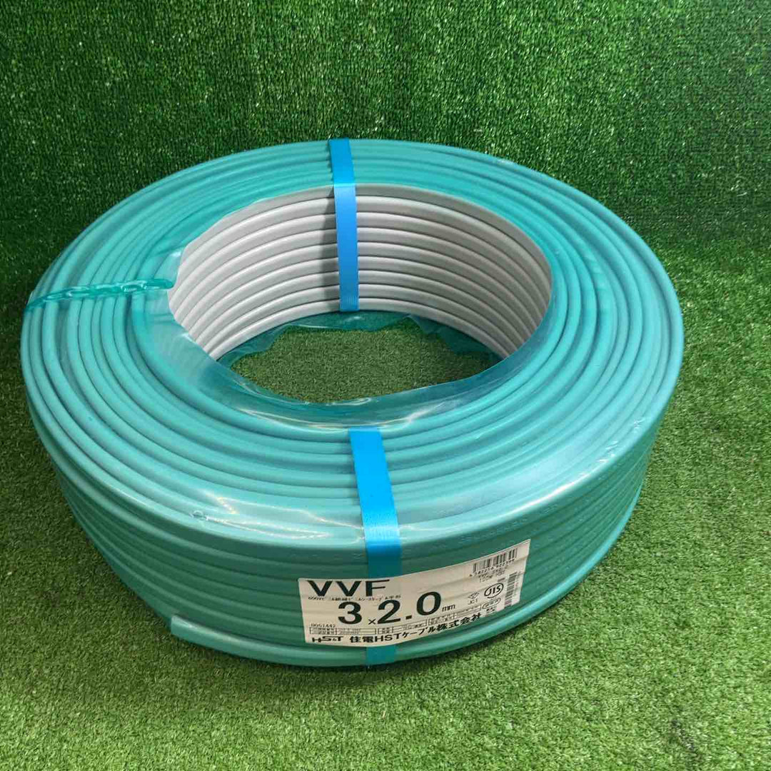 【未使用品】 住電HSTケーブル VVFケーブル 3芯×2.0mm 黒・白・赤(製造年数2年以内) 【藤沢店】