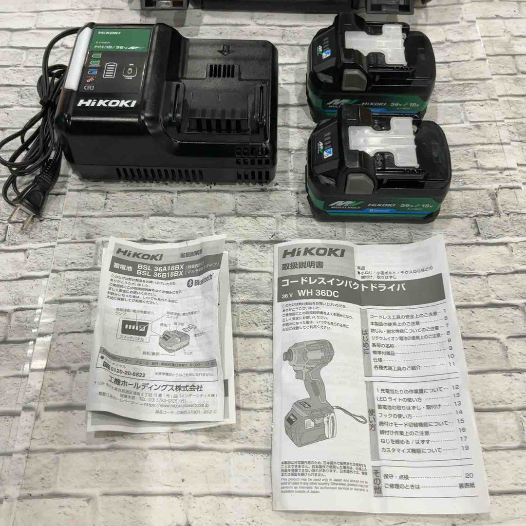 ★ハイコーキ(HIKOKI ※旧:日立工機) コードレスインパクトドライバー WH36DC(2XPSZ)(CB)【川口店】