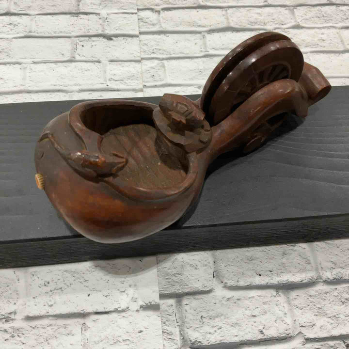銘:仁 墨壺 墨つぼ 鎚と鼠 全長約260mm 【川口店】