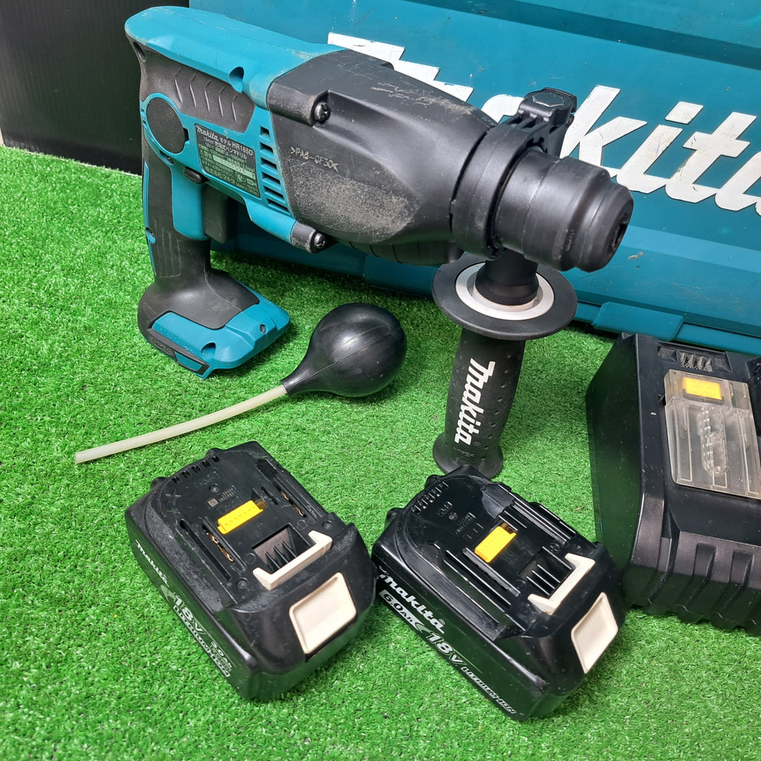 ★マキタ(makita) コードレスハンマドリル HR165DRGX 18Vバッテリー2個付き！（6.0Ahと3.0Ah）【岩槻店】