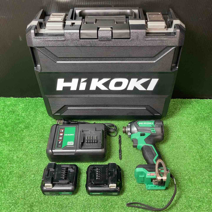 【中古品】◇ハイコーキ(HIKOKI ※旧:日立工機) コードレスインパクトドライバー WH12DCA(2LS) 充電器、バッテリー2個付き【岩槻店】