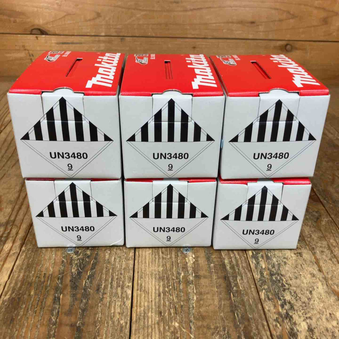 【未使用品】純正品 マキタ(makita) リチウムイオンバッテリー 18V/6.0Ah BL1860B 6個セット まとめ売り【所沢店】