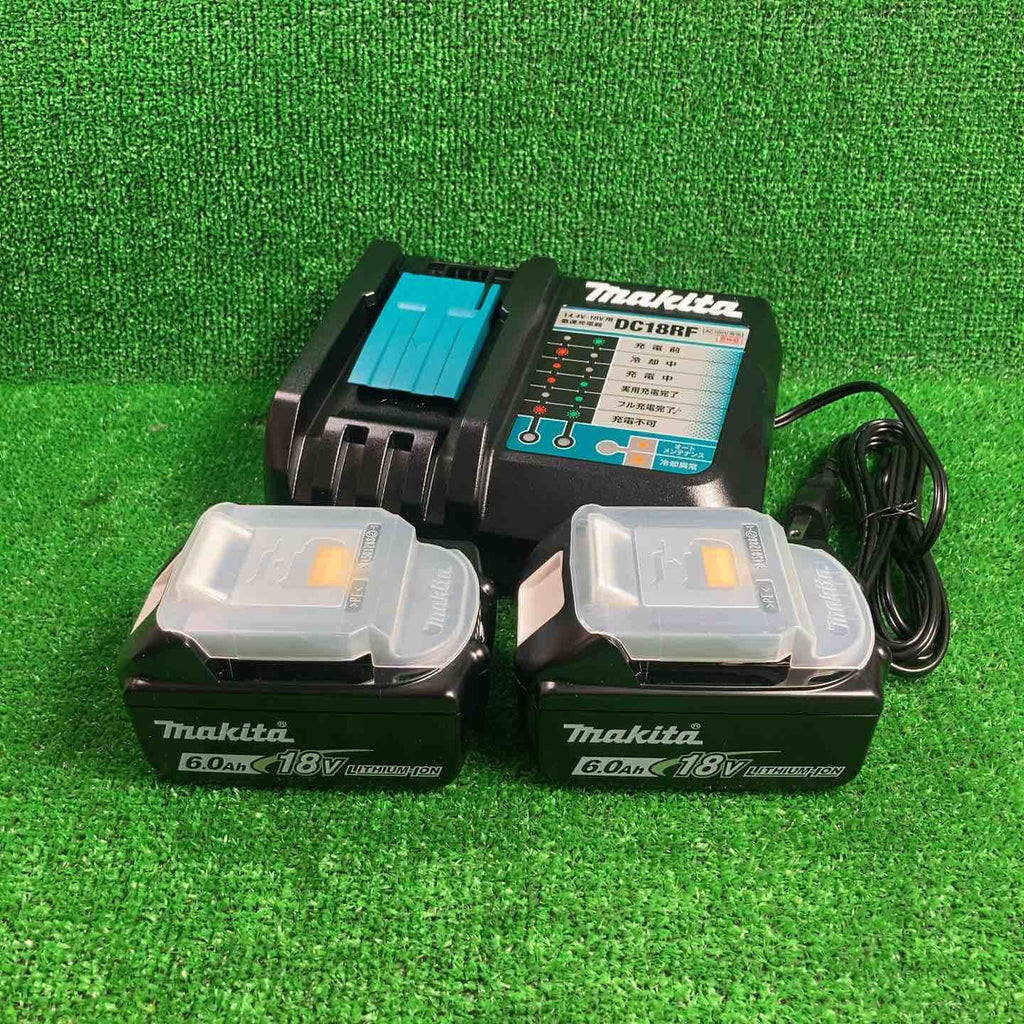 【未使用品】★セット品★ マキタ makita 急速充電器 DC18RF 充電器 リチウムイオンバッテリー 18V/6.0Ah BL1860B 2個 バッテリー 18V 純正 純正品 【戸田店】 マキタ(makita) 急速充電器 DC18RF/リチウムイオンバッテリー 18V/6.0