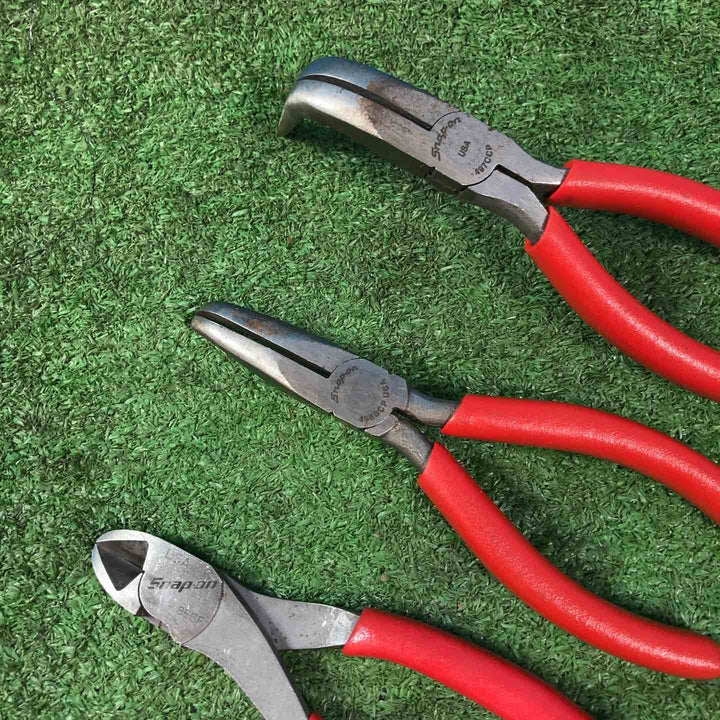 スナップオン/Snap-on ニッパー 86CF/87CF、ノーズプライヤー 96CF、ロングノーズプライヤー 496BCP/497CCP 計5点セット 【岩槻店】