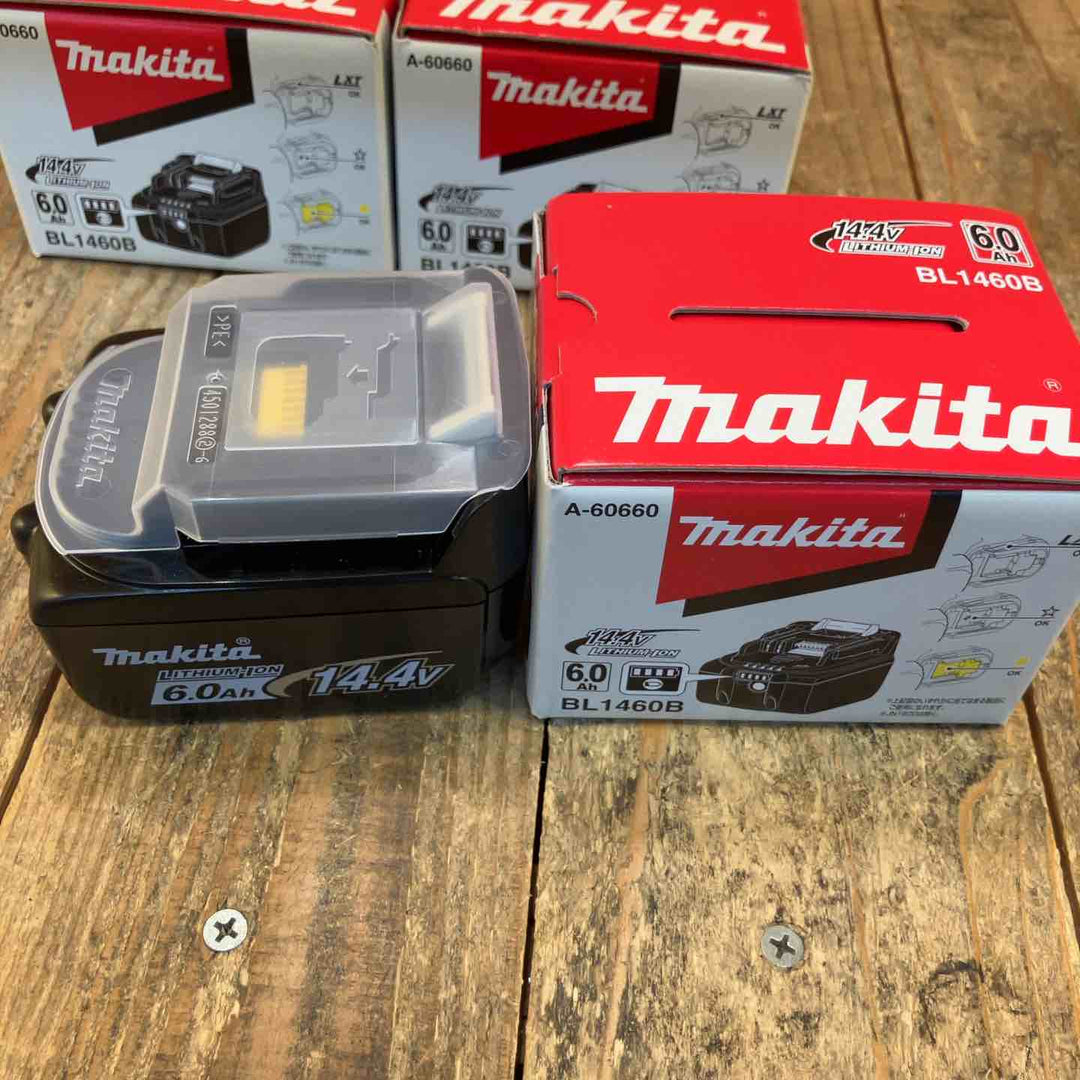 【未使用品】純正品 マキタ(makita) リチウムイオンバッテリー 14.4V/6.0Ah BL1460B　3個セット【所沢店】