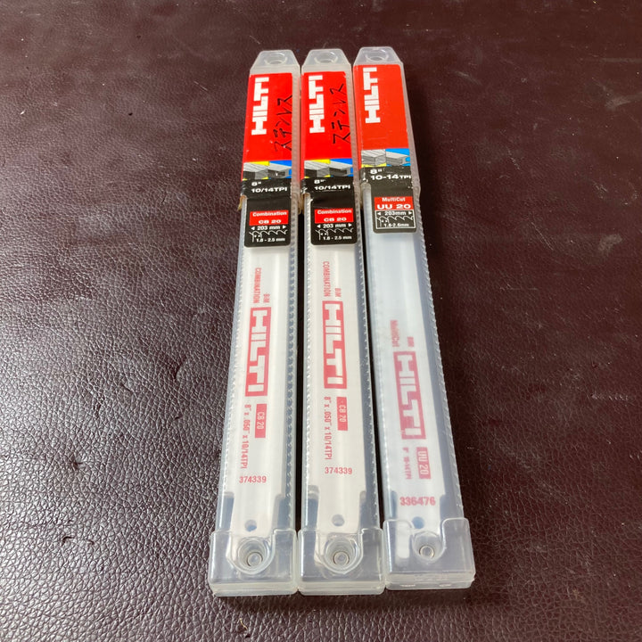 【未使用(店頭展示品)】ヒルティ(HILTI) レシプロソーブレード CB20 2個(10枚) UU20 1個(5枚)保管品【東大和店】