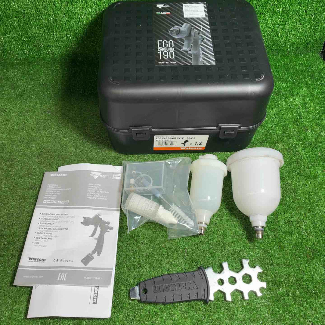 ワルコム エゴ190 口径1.4 センター樹脂カップ 箱 工具セット WALCOM CARBONIO EGO190+360TRUELIGHT【藤沢店】