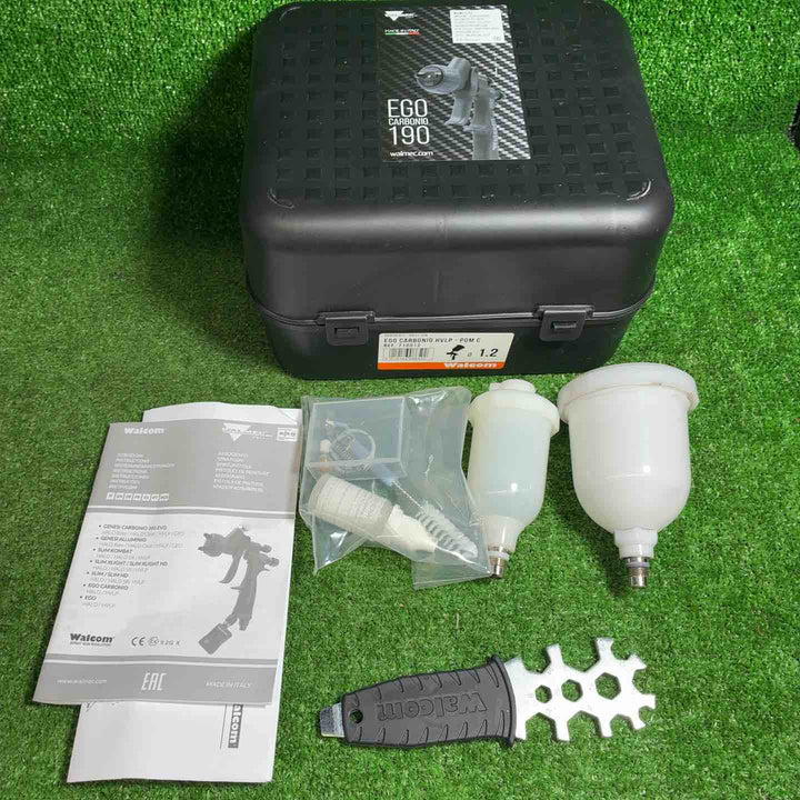 ワルコム エゴ190 口径1.4 センター樹脂カップ 箱 工具セット WALCOM CARBONIO EGO190+360TRUELIGHT【藤沢店】