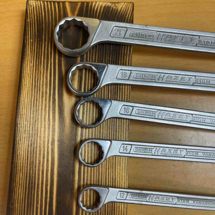 ▲ハゼット(HAZET) ダブルボックスエンドレンチ ショートストレートメガネレンチ 610N 12-22mm 5本セット【越谷店】