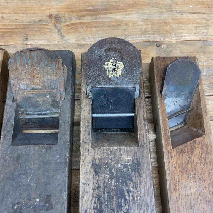 【中古品】 腕自慢・日本・江戸乙女・弘光・ふじ近 鉋5点セット  鉋 かんな カンナ 和工具 大工道具 鑿 のみ 鋸 のこ 【東大和店】