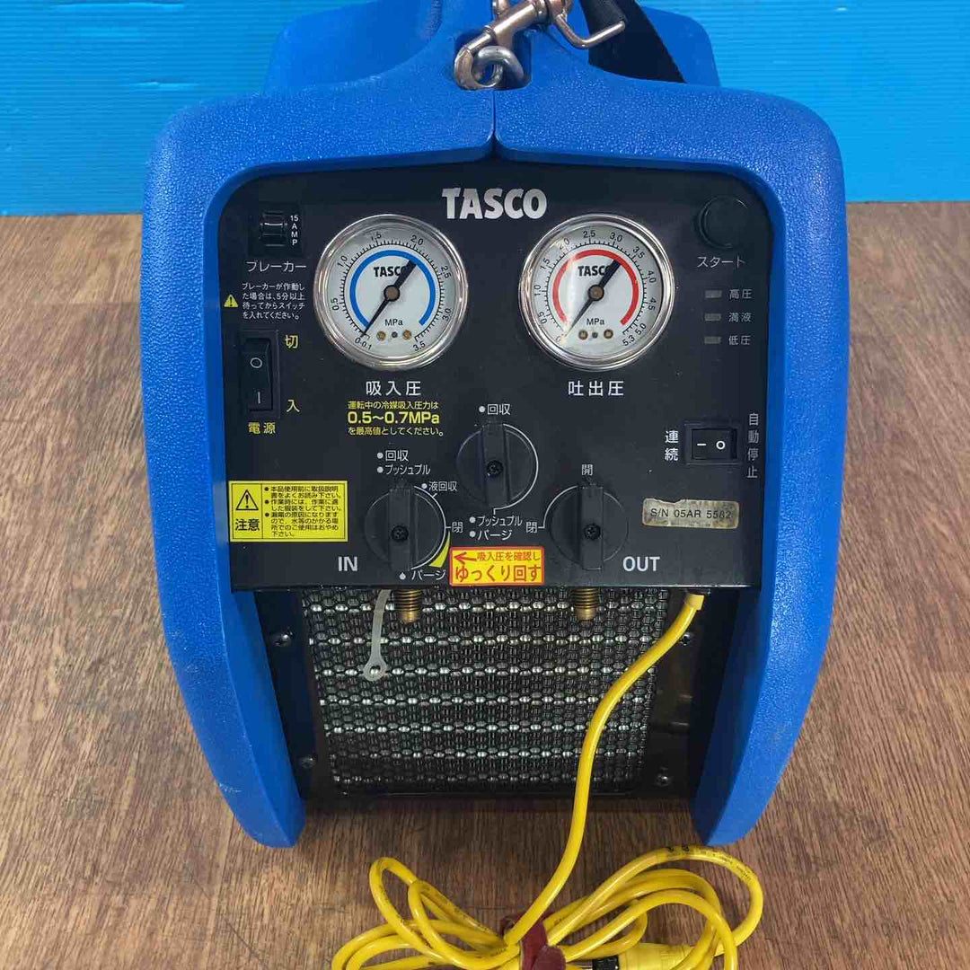 ◇タスコ(TASCO) フロンガス回収機 TA110X 回収能力 220 グラム※通電のみ確認  付属品あり【岩槻店】