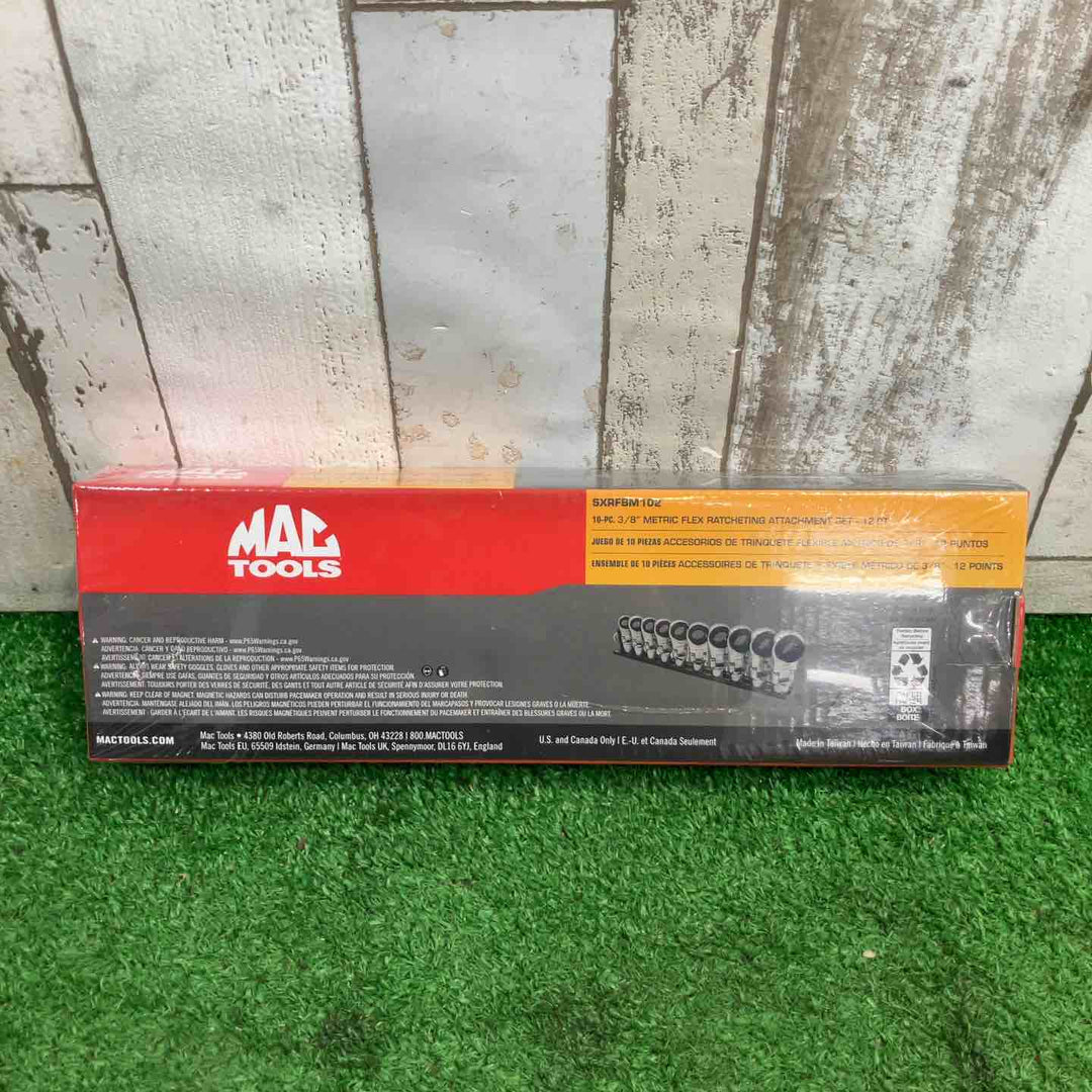 ◇MACTOOLS 3/8フレックスヘッドラチェットアタッチメント 10PC SXRFBM102【町田店】